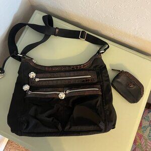 Brighton Nylon Shoulder Bag with coin purse